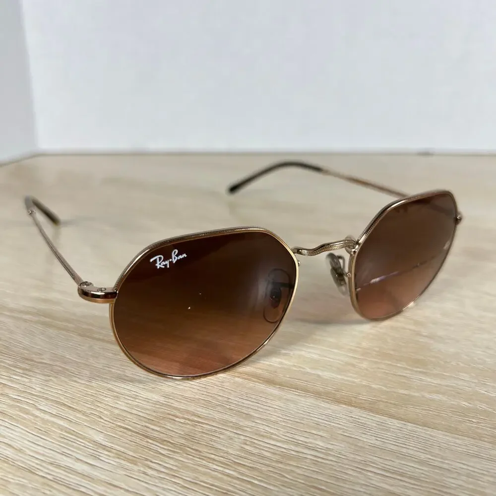 Ray-Ban RB3565 Jack 9035/A5 Sunglasses READ DESC Gold 51-20-145 Italy